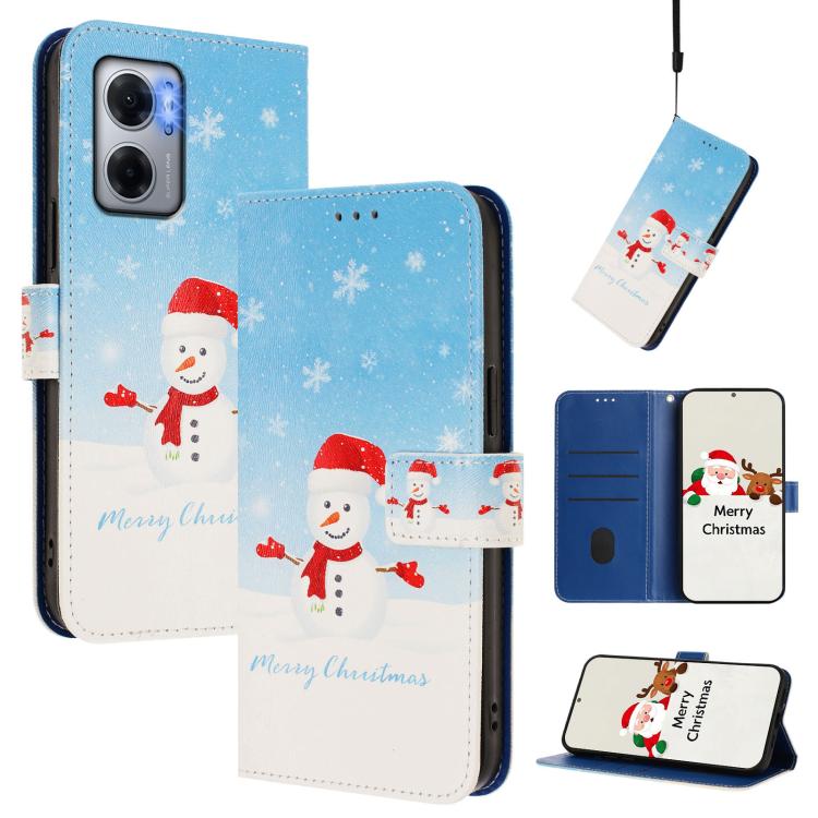 Christmas Series Buckle Leather Phone Case with Hand Strap, For Redmi A1 4G / A2 4G, For Redmi Note 12 Pro+ 5G Global, For Redmi Note 12 5G Global / Xiaomi Poco X5, For Redmi 10 5G / Note 11E 5G, For Redmi Note 11 Pro+ 5G EU                            ...