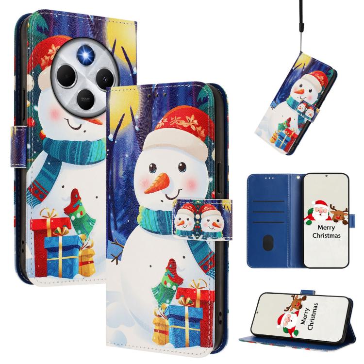 Christmas Series Buckle Leather Phone Case with Hand Strap, For Redmi 14C 4G / A4 5G / 14R 5G / A3 Pro, For Redmi K70 Ultra 5G, For Redmi A3 4G / A3x 4G, For Redmi 13C 4G / 5G / Xiaomi Poco C65 / M6, For Redmi Note 13 4G Global                         ...