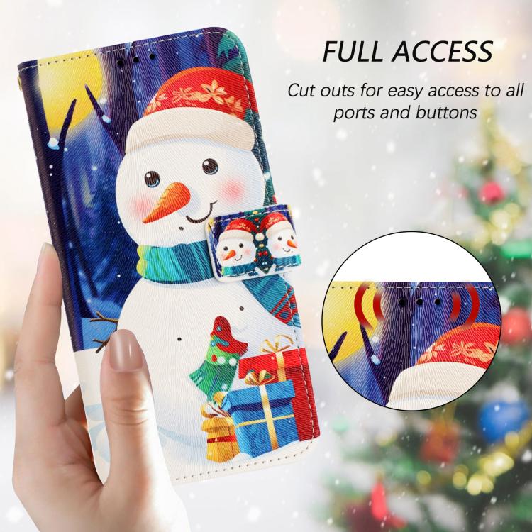 Christmas Series Buckle Leather Phone Case with Hand Strap, For Redmi 14C 4G / A4 5G / 14R 5G / A3 Pro, For Redmi K70 Ultra 5G, For Redmi A3 4G / A3x 4G, For Redmi 13C 4G / 5G / Xiaomi Poco C65 / M6, For Redmi Note 13 4G Global                         ...