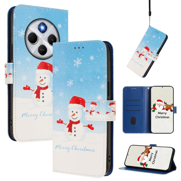 Christmas Series Buckle Leather Phone Case with Hand Strap, For Redmi 14C 4G / A4 5G / 14R 5G / A3 Pro, For Redmi K70 Ultra 5G, For Redmi A3 4G / A3x 4G, For Redmi 13C 4G / 5G / Xiaomi Poco C65 / M6, For Redmi Note 13 4G Global                         ...
