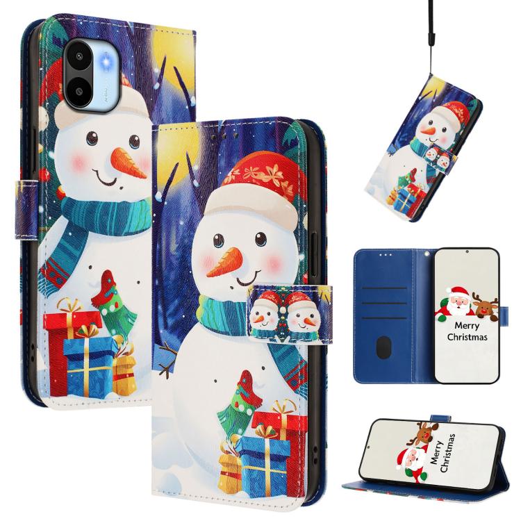 Christmas Series Buckle Leather Phone Case with Hand Strap, For Redmi A1 4G / A2 4G, For Redmi Note 12 Pro+ 5G Global, For Redmi Note 12 5G Global / Xiaomi Poco X5, For Redmi 10 5G / Note 11E 5G, For Redmi Note 11 Pro+ 5G EU                            ...