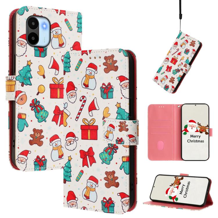 Christmas Series Buckle Leather Phone Case with Hand Strap, For Redmi A1 4G / A2 4G, For Redmi Note 12 Pro+ 5G Global, For Redmi Note 12 5G Global / Xiaomi Poco X5, For Redmi 10 5G / Note 11E 5G, For Redmi Note 11 Pro+ 5G EU                            ...