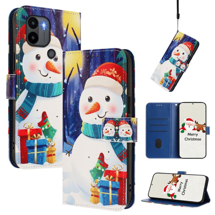 Christmas Series Buckle Leather Phone Case with Hand Strap, For Redmi 12 4G / 5G / Note 12R, For Redmi Note 12T Pro / K50i, For Redmi Note 12 Turbo 5G / Xiaomi Poco F5, For Redmi K60 / K60 Pro, For Redmi Note 11 / 11S / 12S 4G Global                   ...
