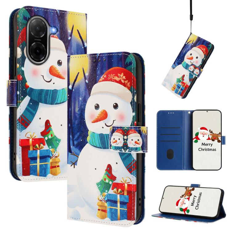 Christmas Series Buckle Leather Phone Case with Hand Strap, For Redmi A5 4G 173.3mm, For Redmi A5 4G 171.7mm / Xiaomi Poco C71, For Redmi Note 13 Pro / 14S 4G Global, For Redmi Note 14 4G 164.84mm, For Redmi Note 14 Pro 5G / Note 14 Pro+ 5G            ...