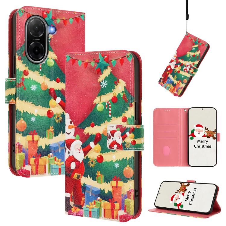Christmas Series Buckle Leather Phone Case with Hand Strap, For Redmi A5 4G 173.3mm, For Redmi A5 4G 171.7mm / Xiaomi Poco C71, For Redmi Note 13 Pro / 14S 4G Global, For Redmi Note 14 4G 164.84mm, For Redmi Note 14 Pro 5G / Note 14 Pro+ 5G            ...