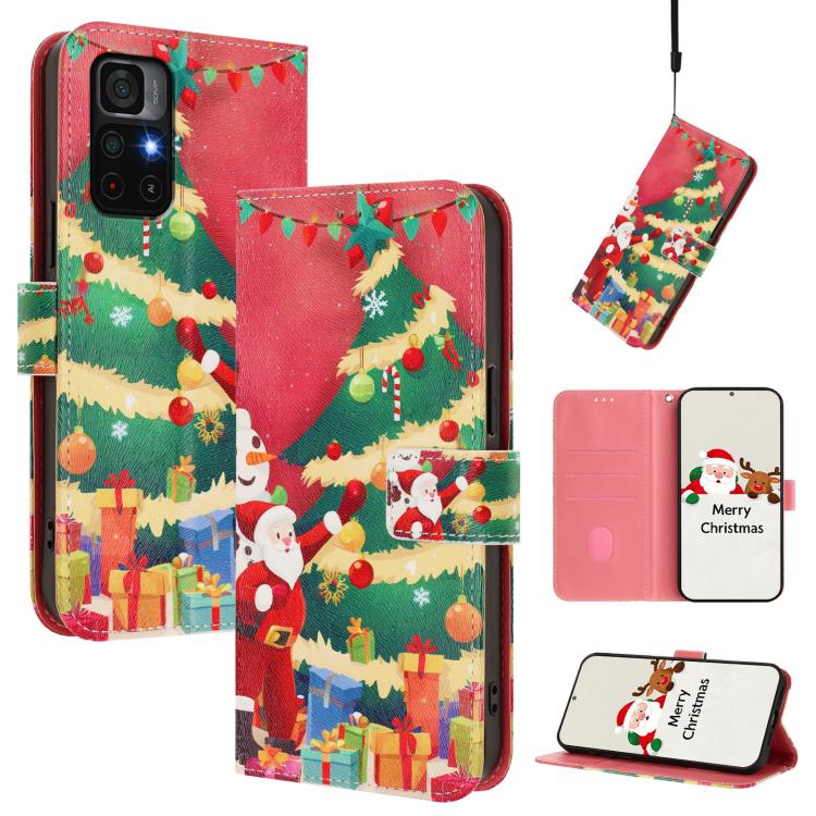 Christmas Series Buckle Leather Phone Case with Hand Strap, For Redmi A1 4G / A2 4G, For Redmi Note 12 Pro+ 5G Global, For Redmi Note 12 5G Global / Xiaomi Poco X5, For Redmi 10 5G / Note 11E 5G, For Redmi Note 11 Pro+ 5G EU                            ...