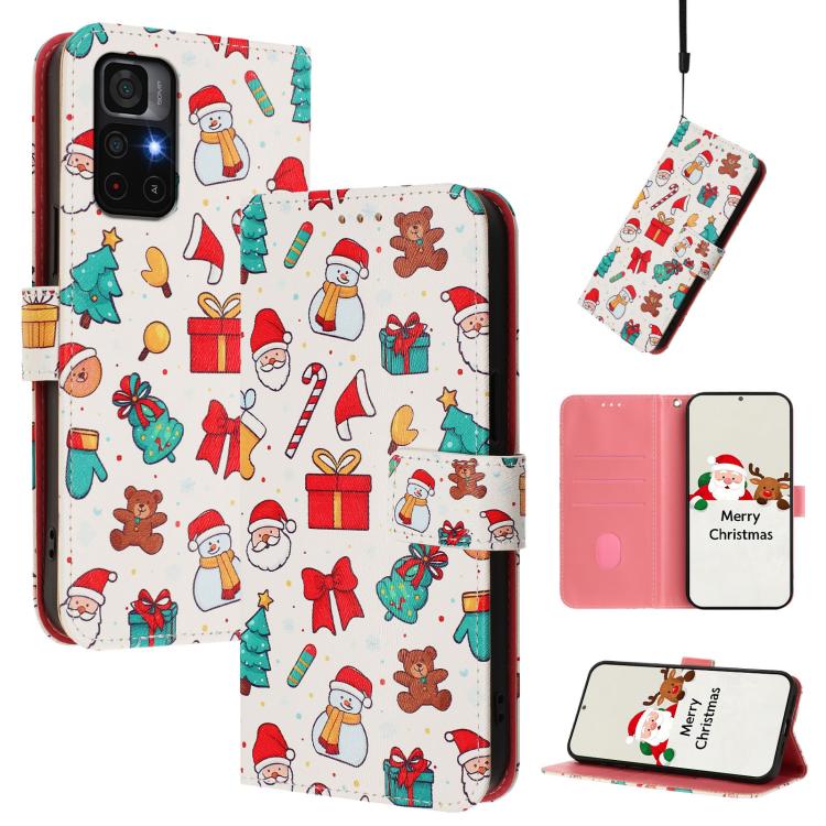 Christmas Series Buckle Leather Phone Case with Hand Strap, For Redmi A1 4G / A2 4G, For Redmi Note 12 Pro+ 5G Global, For Redmi Note 12 5G Global / Xiaomi Poco X5, For Redmi 10 5G / Note 11E 5G, For Redmi Note 11 Pro+ 5G EU                            ...
