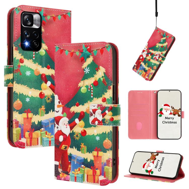 Christmas Series Buckle Leather Phone Case with Hand Strap, For Redmi A1 4G / A2 4G, For Redmi Note 12 Pro+ 5G Global, For Redmi Note 12 5G Global / Xiaomi Poco X5, For Redmi 10 5G / Note 11E 5G, For Redmi Note 11 Pro+ 5G EU                            ...