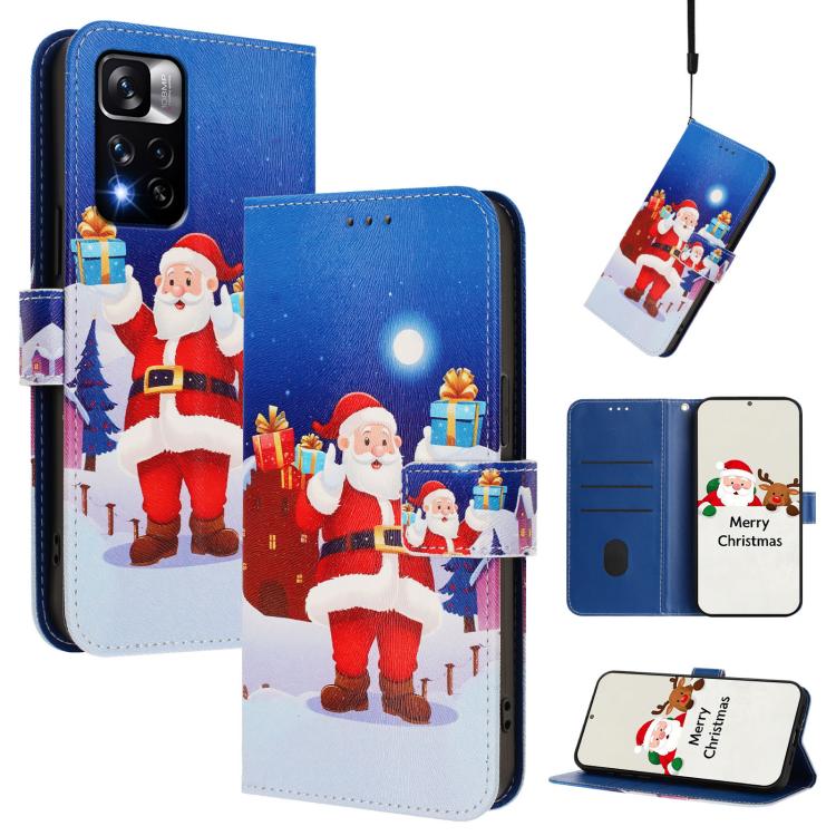 Christmas Series Buckle Leather Phone Case with Hand Strap, For Redmi A1 4G / A2 4G, For Redmi Note 12 Pro+ 5G Global, For Redmi Note 12 5G Global / Xiaomi Poco X5, For Redmi 10 5G / Note 11E 5G, For Redmi Note 11 Pro+ 5G EU                            ...