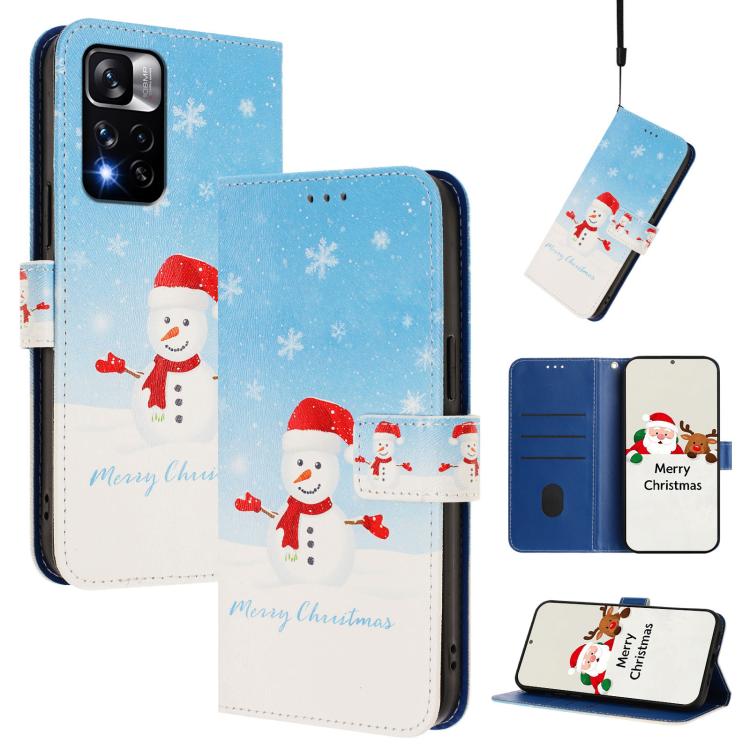 Christmas Series Buckle Leather Phone Case with Hand Strap, For Redmi A1 4G / A2 4G, For Redmi Note 12 Pro+ 5G Global, For Redmi Note 12 5G Global / Xiaomi Poco X5, For Redmi 10 5G / Note 11E 5G, For Redmi Note 11 Pro+ 5G EU                            ...