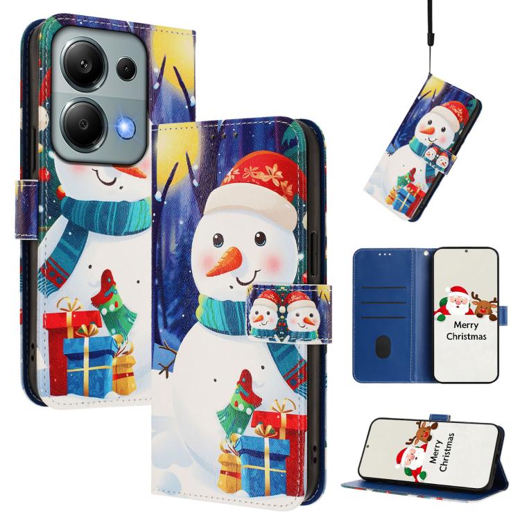 Christmas Series Buckle Leather Phone Case with Hand Strap, For Redmi A5 4G 173.3mm, For Redmi A5 4G 171.7mm / Xiaomi Poco C71, For Redmi Note 13 Pro / 14S 4G Global, For Redmi Note 14 4G 164.84mm, For Redmi Note 14 Pro 5G / Note 14 Pro+ 5G            ...