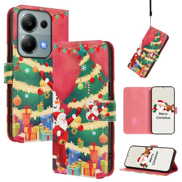Christmas Series Buckle Leather Phone Case with Hand Strap, For Redmi A5 4G 173.3mm, For Redmi A5 4G 171.7mm / Xiaomi Poco C71, For Redmi Note 13 Pro / 14S 4G Global, For Redmi Note 14 4G 164.84mm, For Redmi Note 14 Pro 5G / Note 14 Pro+ 5G            ...