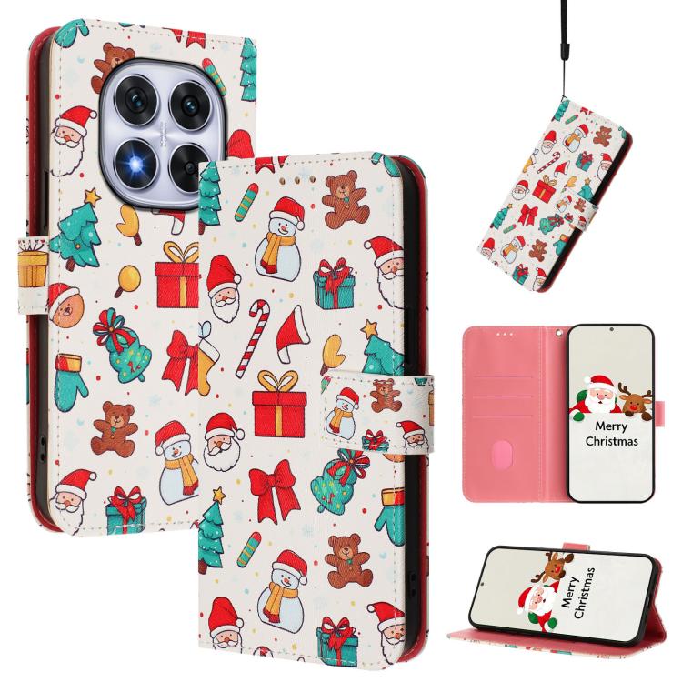 Christmas Series Buckle Leather Phone Case with Hand Strap, For Redmi A5 4G 173.3mm, For Redmi A5 4G 171.7mm / Xiaomi Poco C71, For Redmi Note 13 Pro / 14S 4G Global, For Redmi Note 14 4G 164.84mm, For Redmi Note 14 Pro 5G / Note 14 Pro+ 5G            ...