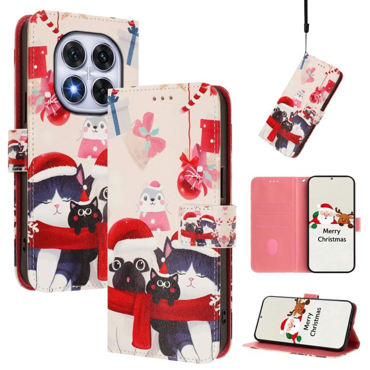 Christmas Series Buckle Leather Phone Case with Hand Strap, For Redmi A5 4G 173.3mm, For Redmi A5 4G 171.7mm / Xiaomi Poco C71, For Redmi Note 13 Pro / 14S 4G Global, For Redmi Note 14 4G 164.84mm, For Redmi Note 14 Pro 5G / Note 14 Pro+ 5G            ...