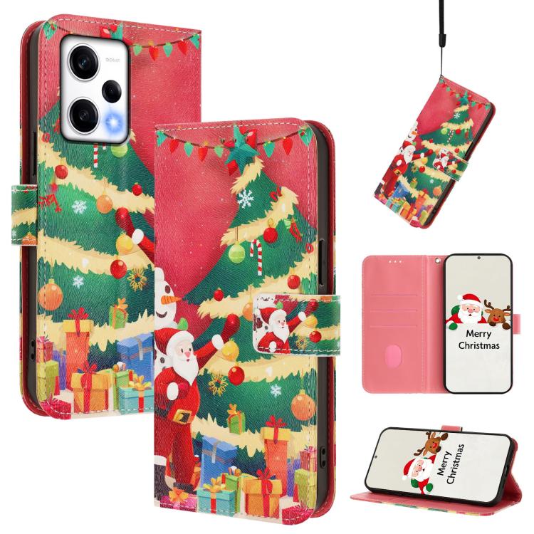 Christmas Series Buckle Leather Phone Case with Hand Strap, For Redmi A1 4G / A2 4G, For Redmi Note 12 Pro+ 5G Global, For Redmi Note 12 5G Global / Xiaomi Poco X5, For Redmi 10 5G / Note 11E 5G, For Redmi Note 11 Pro+ 5G EU                            ...