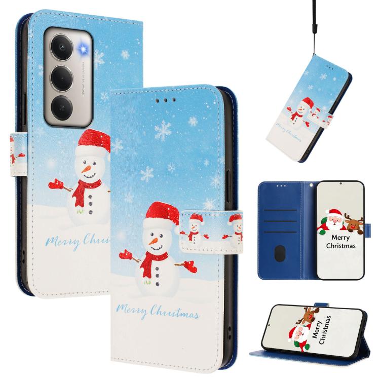Christmas Series Buckle Leather Phone Case with Hand Strap, For Redmi Note 15 Pro+ 5G 163.3mm/Poco M8 Pro 5G, For Redmi Note 15 5G / 4G 164mm / Poco M8 5G, For Redmi 15C 5G / 4G EU 173mm / Poco C85 5G, For Xiaomi Poco M7 4G 169mm                       ...