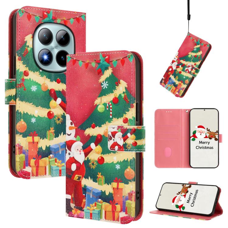 Christmas Series Buckle Leather Phone Case with Hand Strap, For Redmi Note 15 Pro+ 5G 163.3mm/Poco M8 Pro 5G, For Redmi Note 15 5G / 4G 164mm / Poco M8 5G, For Redmi 15C 5G / 4G EU 173mm / Poco C85 5G, For Xiaomi Poco M7 4G 169mm                       ...