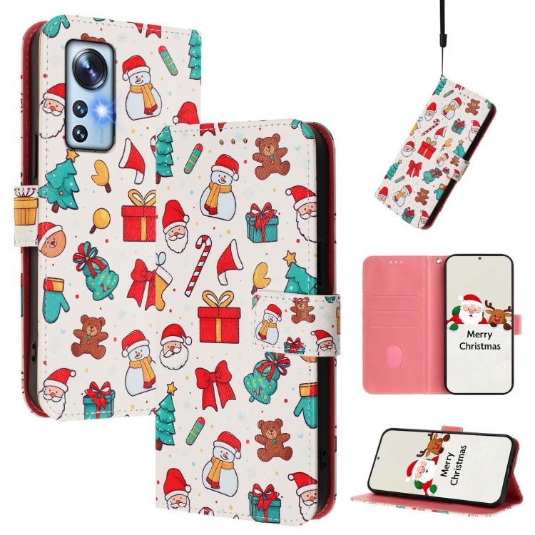 Christmas Series Buckle Leather Phone Case with Hand Strap, For Xiaomi 13 Pro 5G, For Xiaomi 13 5G, For Xiaomi 12T / 12T Pro / Redmi K50 Ultra, For Xiaomi 12S Ultra, For Xiaomi 12 Pro / 12S Pro, For Xiaomi 12 5G / 12X 5G / 12S 5G, For Xiaomi 12 Lite   ...