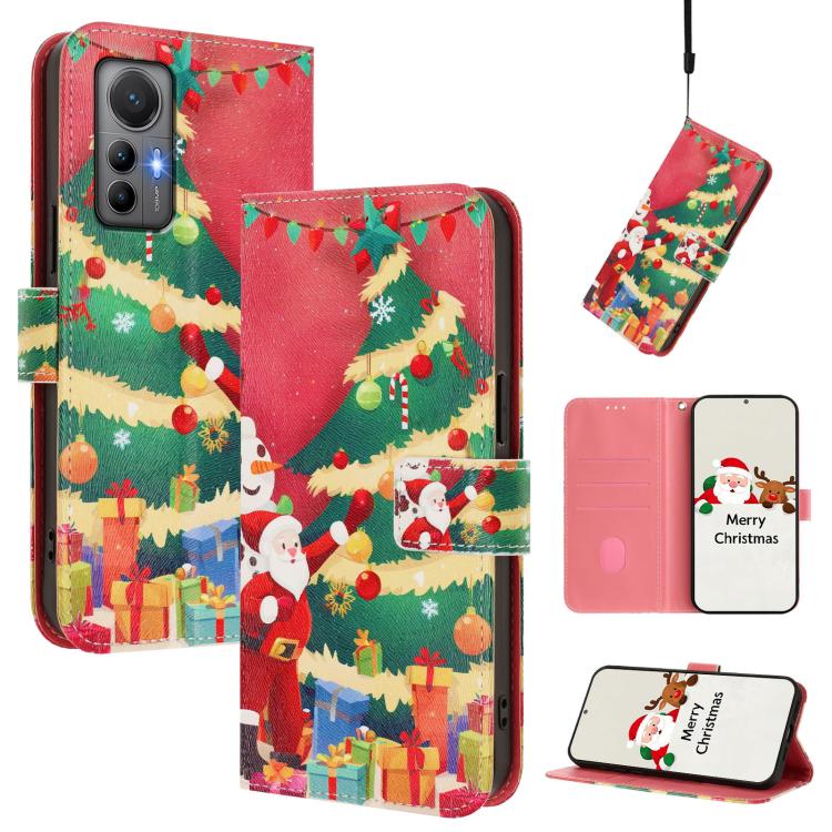 Christmas Series Buckle Leather Phone Case with Hand Strap, For Xiaomi 13 Pro 5G, For Xiaomi 13 5G, For Xiaomi 12T / 12T Pro / Redmi K50 Ultra, For Xiaomi 12S Ultra, For Xiaomi 12 Pro / 12S Pro, For Xiaomi 12 5G / 12X 5G / 12S 5G, For Xiaomi 12 Lite   ...