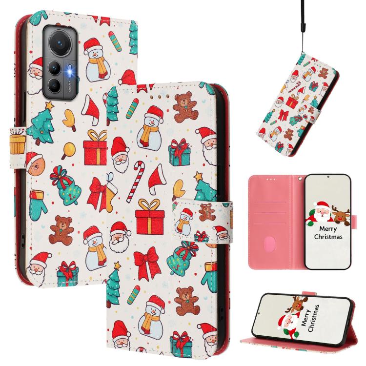 Christmas Series Buckle Leather Phone Case with Hand Strap, For Xiaomi 13 Pro 5G, For Xiaomi 13 5G, For Xiaomi 12T / 12T Pro / Redmi K50 Ultra, For Xiaomi 12S Ultra, For Xiaomi 12 Pro / 12S Pro, For Xiaomi 12 5G / 12X 5G / 12S 5G, For Xiaomi 12 Lite   ...