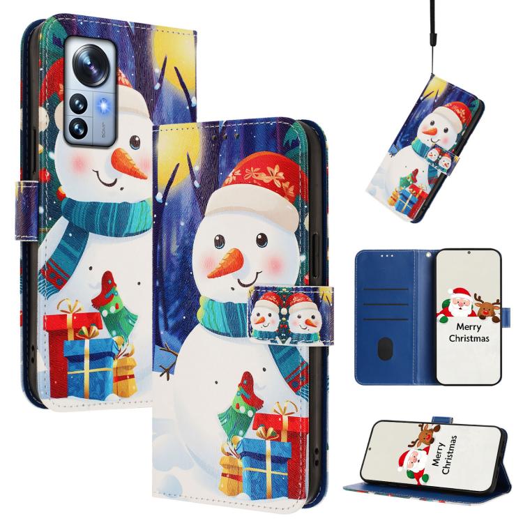 Christmas Series Buckle Leather Phone Case with Hand Strap, For Xiaomi 13 Pro 5G, For Xiaomi 13 5G, For Xiaomi 12T / 12T Pro / Redmi K50 Ultra, For Xiaomi 12S Ultra, For Xiaomi 12 Pro / 12S Pro, For Xiaomi 12 5G / 12X 5G / 12S 5G, For Xiaomi 12 Lite   ...