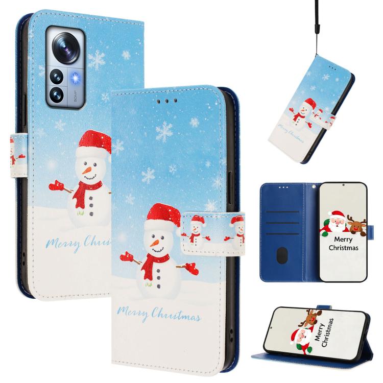 Christmas Series Buckle Leather Phone Case with Hand Strap, For Xiaomi 13 Pro 5G, For Xiaomi 13 5G, For Xiaomi 12T / 12T Pro / Redmi K50 Ultra, For Xiaomi 12S Ultra, For Xiaomi 12 Pro / 12S Pro, For Xiaomi 12 5G / 12X 5G / 12S 5G, For Xiaomi 12 Lite   ...