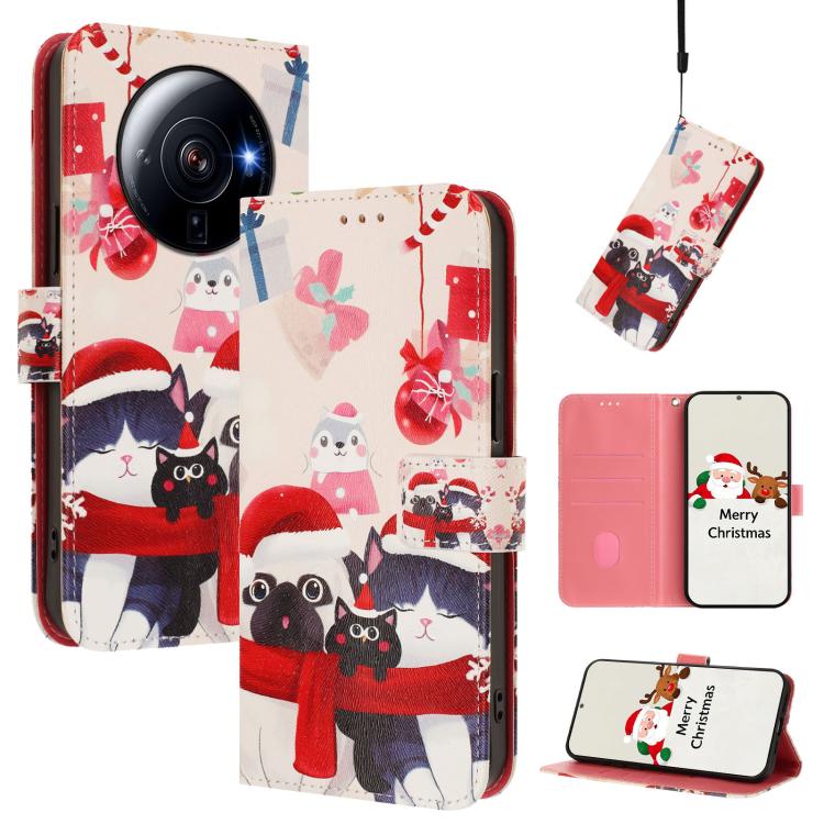 Christmas Series Buckle Leather Phone Case with Hand Strap, For Xiaomi 13 Pro 5G, For Xiaomi 13 5G, For Xiaomi 12T / 12T Pro / Redmi K50 Ultra, For Xiaomi 12S Ultra, For Xiaomi 12 Pro / 12S Pro, For Xiaomi 12 5G / 12X 5G / 12S 5G, For Xiaomi 12 Lite   ...