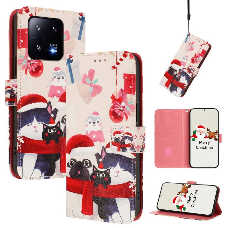 Christmas Series Buckle Leather Phone Case with Hand Strap, For Xiaomi 13 Pro 5G, For Xiaomi 13 5G, For Xiaomi 12T / 12T Pro / Redmi K50 Ultra, For Xiaomi 12S Ultra, For Xiaomi 12 Pro / 12S Pro, For Xiaomi 12 5G / 12X 5G / 12S 5G, For Xiaomi 12 Lite   ...
