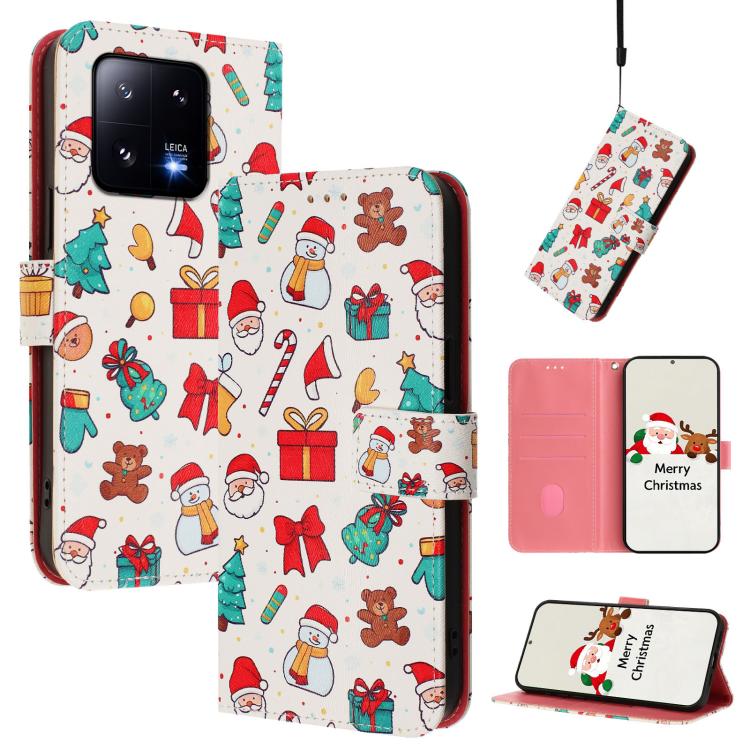 Christmas Series Buckle Leather Phone Case with Hand Strap, For Xiaomi 13 Pro 5G, For Xiaomi 13 5G, For Xiaomi 12T / 12T Pro / Redmi K50 Ultra, For Xiaomi 12S Ultra, For Xiaomi 12 Pro / 12S Pro, For Xiaomi 12 5G / 12X 5G / 12S 5G, For Xiaomi 12 Lite   ...