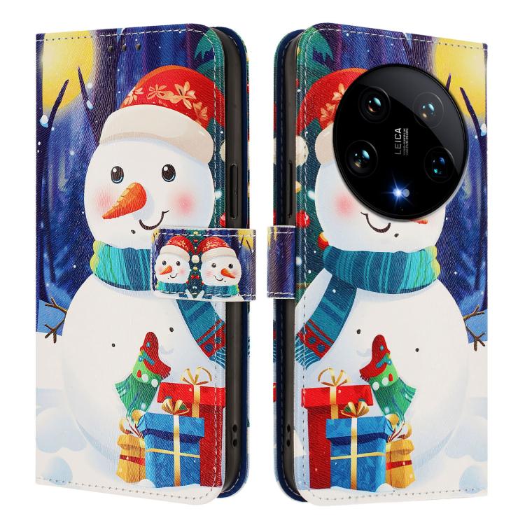 Christmas Series Buckle Leather Phone Case with Hand Strap, For Xiaomi 14 Ultra 5G, For Xiaomi 14 Pro 5G, For Xiaomi 14 5G, For Xiaomi 13T / 13T Pro / Redmi K60 Ultra 5G, For Xiaomi 13 Ultra, For Xiaomi Civi 3 5G, For Xiaomi Poco C55 / Redmi 11A       ...