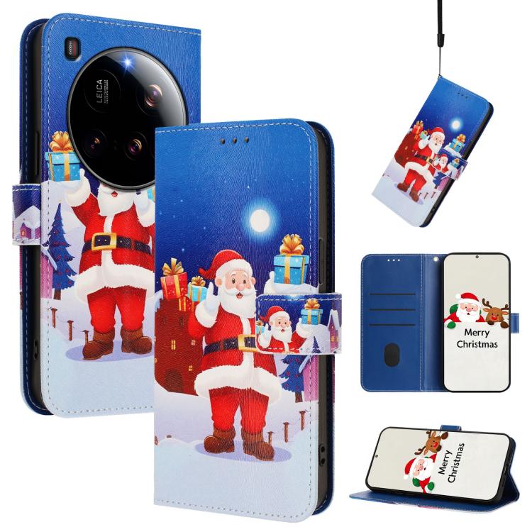 Christmas Series Buckle Leather Phone Case with Hand Strap, For Xiaomi 15T Pro 5G, For Xiaomi 15T 5G, For Xiaomi 15S Pro 5G, For Xiaomi Poco F7 / Redmi Turbo 4 Pro, For Xiaomi Poco F7 Ultra / Redmi K80 Pro, For Xiaomi Poco F7 Pro / Redmi K80           ...