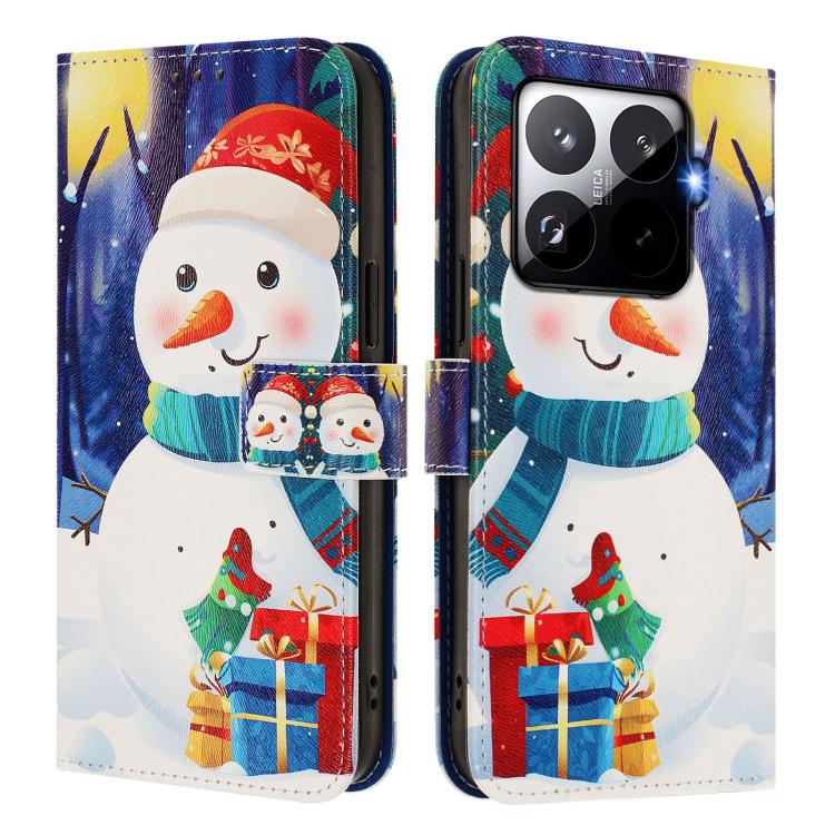 Christmas Series Buckle Leather Phone Case with Hand Strap, For Xiaomi 15T Pro 5G, For Xiaomi 15T 5G, For Xiaomi 15S Pro 5G, For Xiaomi Poco F7 / Redmi Turbo 4 Pro, For Xiaomi Poco F7 Ultra / Redmi K80 Pro, For Xiaomi Poco F7 Pro / Redmi K80           ...