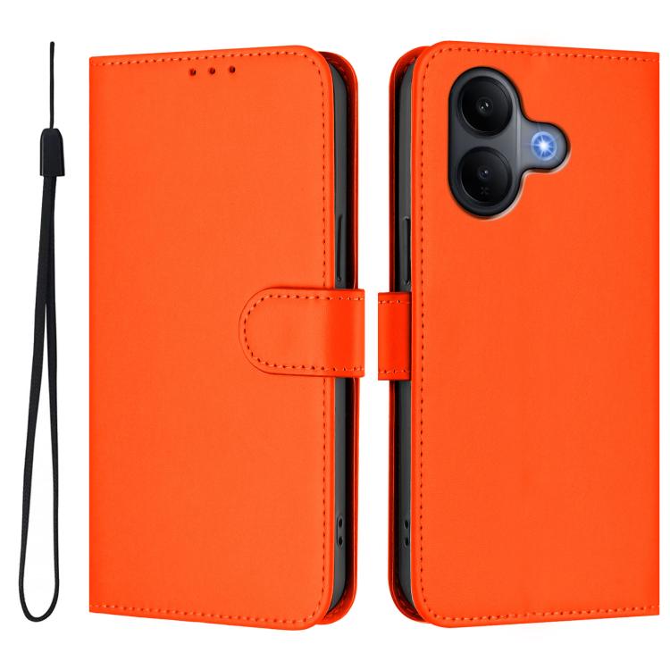 Skin Feel Solid Color Leather Phone Case with Lanyard, For vivo V60 Lite 5G Global, For vivo Y400 5G Global