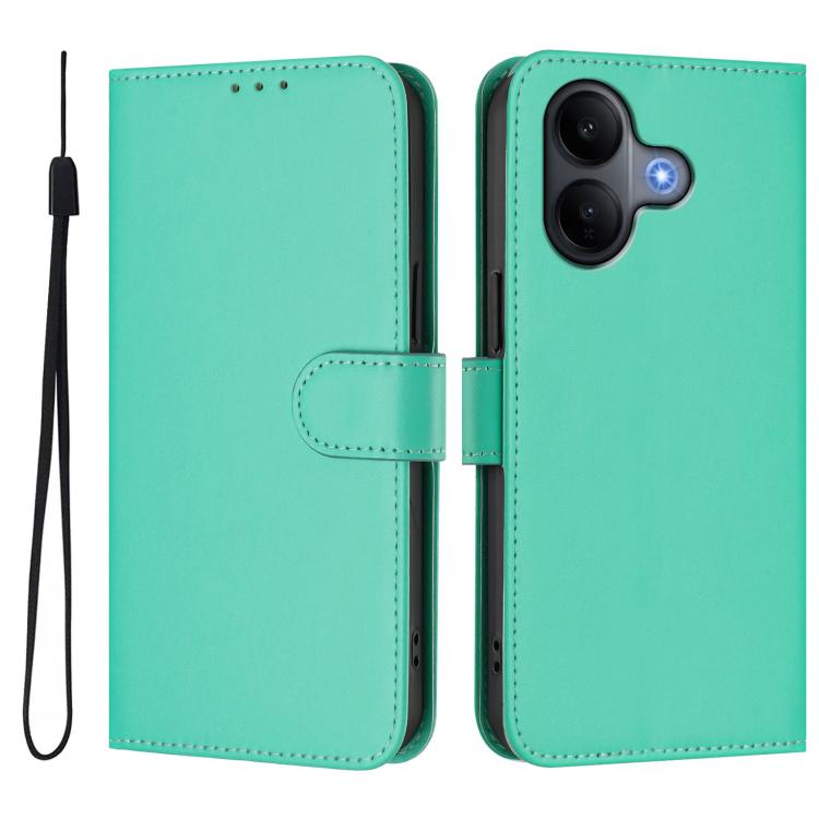 Skin Feel Solid Color Leather Phone Case with Lanyard, For vivo V60 Lite 5G Global, For vivo Y400 5G Global