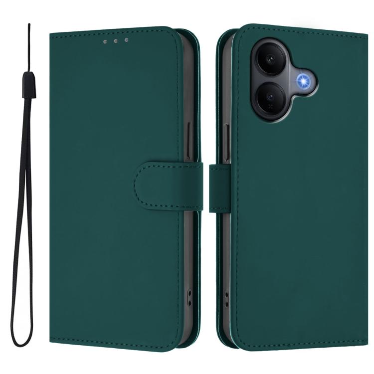 Skin Feel Solid Color Leather Phone Case with Lanyard, For vivo V60 Lite 5G Global, For vivo Y400 5G Global