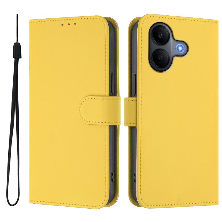 Skin Feel Solid Color Leather Phone Case with Lanyard, For vivo V60 Lite 5G Global, For vivo Y400 5G Global