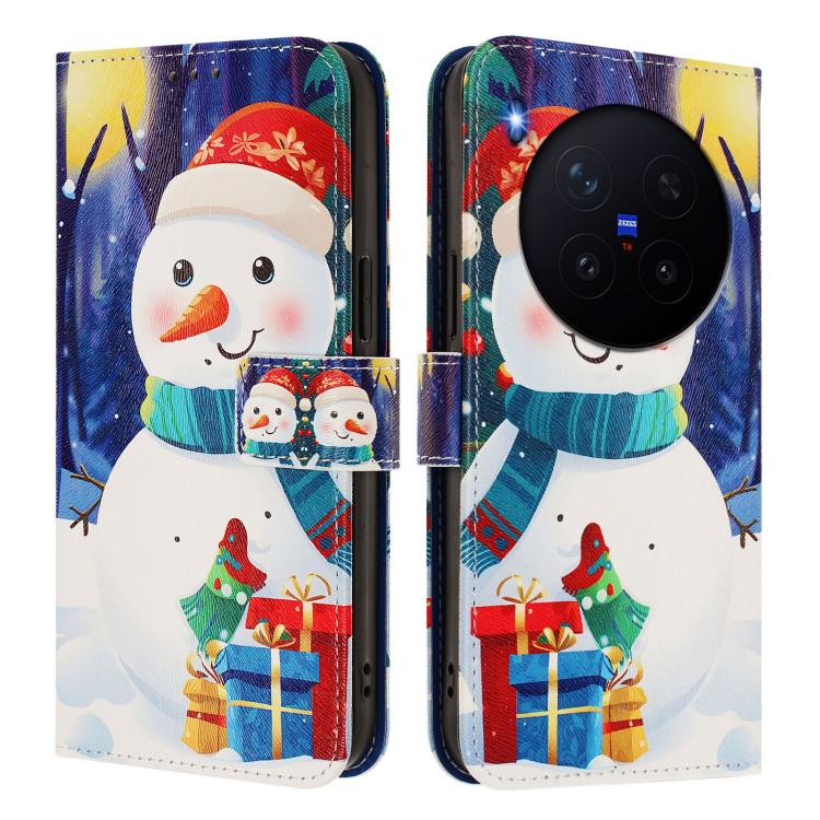 Christmas Series Buckle Leather Phone Case with Hand Strap, For vivo X300 Pro 5G, For vivo X300 5G, For vivo Y31 5G Global, For vivo V60 Lite 5G Global, For vivo Y400 5G, For vivo V60 5G