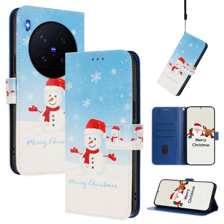 Christmas Series Buckle Leather Phone Case with Hand Strap, For vivo X300 Pro 5G, For vivo X300 5G, For vivo Y31 5G Global, For vivo V60 Lite 5G Global, For vivo Y400 5G, For vivo V60 5G