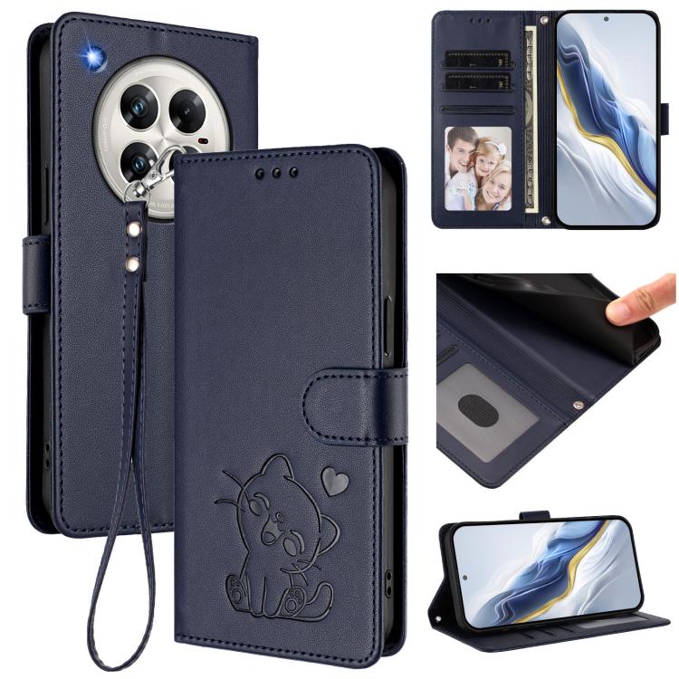 Embossed Heart Cat Leather Phone Case with Hand Strap, For Infinix Hot 50 4G, For Infinix Hot 50 5G, For Infinix Zero 40 4G / 5G, For Infinix Note 40X 5G