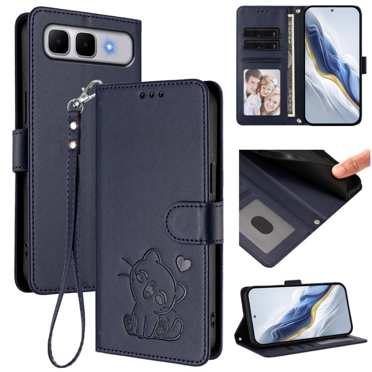 Embossed Heart Cat Leather Phone Case with Hand Strap, For Infinix Hot 60 4G / 60i 4G, For Infinix Hot 60 Pro+ 4G, For Infinix Hot 60 Pro 4G, For Infinix Smart 10 Plus 4G
