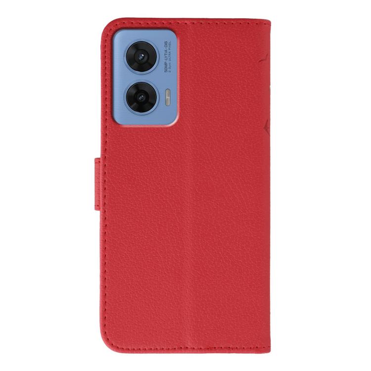 Feather Pattern Litchi Texture Leather Phone Case, For Motorola Edge 60 Neo 5G, For Motorola G96 5G