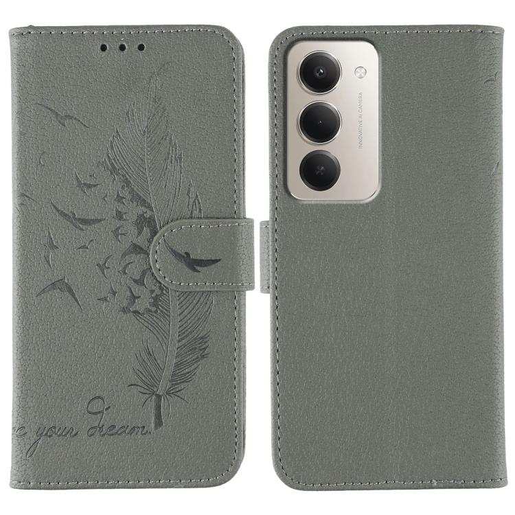 Feather Pattern Litchi Texture Leather Phone Case, For Redmi 15C 5G / 4G EU 173mm, For Redmi 15 5G Global / 15 4G SEA, For Redmi 15 5G / 4G EU 171mm, For Redmi 15C 5G / 4G Global 171mm, For Redmi Turbo 4 Pro 5G / Poco F7