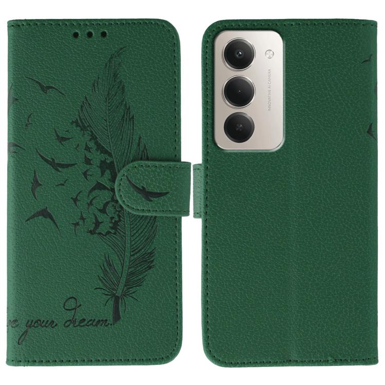 Feather Pattern Litchi Texture Leather Phone Case, For Redmi 15C 5G / 4G EU 173mm, For Redmi 15 5G Global / 15 4G SEA, For Redmi 15 5G / 4G EU 171mm, For Redmi 15C 5G / 4G Global 171mm, For Redmi Turbo 4 Pro 5G / Poco F7