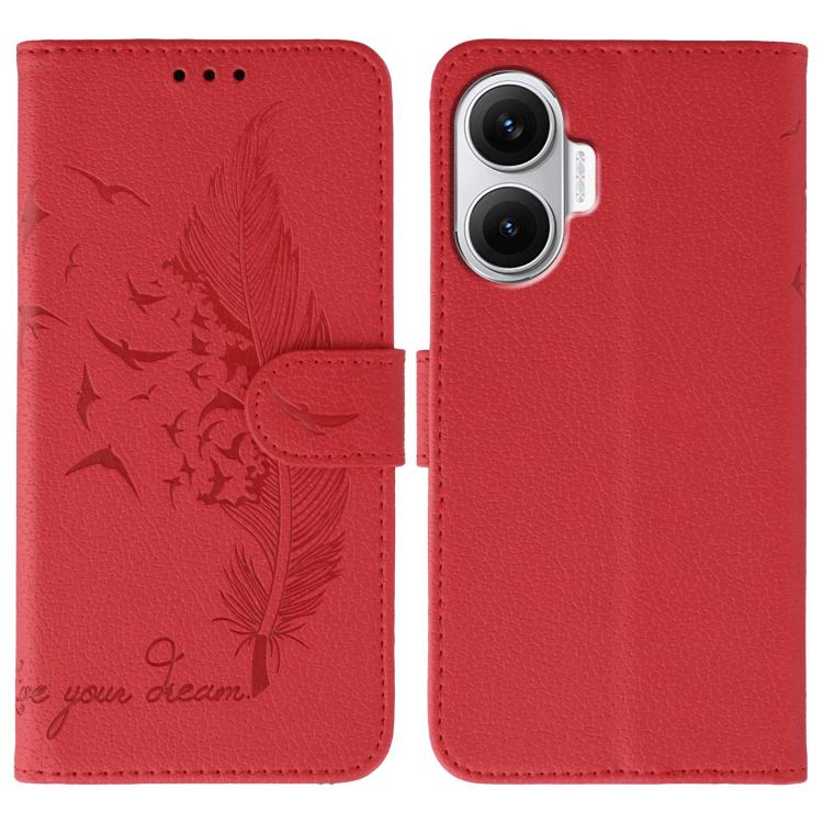 Feather Pattern Litchi Texture Leather Phone Case, For Redmi 15C 5G / 4G EU 173mm, For Redmi 15 5G Global / 15 4G SEA, For Redmi 15 5G / 4G EU 171mm, For Redmi 15C 5G / 4G Global 171mm, For Redmi Turbo 4 Pro 5G / Poco F7