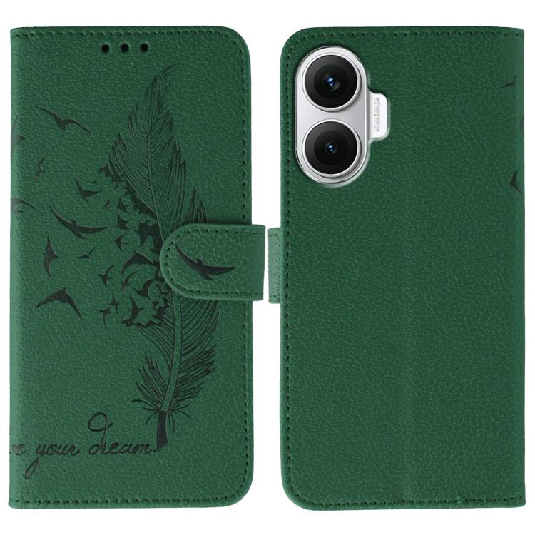 Feather Pattern Litchi Texture Leather Phone Case, For Redmi 15C 5G / 4G EU 173mm, For Redmi 15 5G Global / 15 4G SEA, For Redmi 15 5G / 4G EU 171mm, For Redmi 15C 5G / 4G Global 171mm, For Redmi Turbo 4 Pro 5G / Poco F7