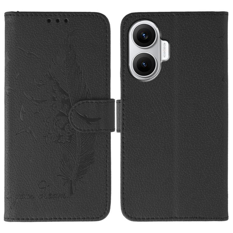 Feather Pattern Litchi Texture Leather Phone Case, For Redmi 15C 5G / 4G EU 173mm, For Redmi 15 5G Global / 15 4G SEA, For Redmi 15 5G / 4G EU 171mm, For Redmi 15C 5G / 4G Global 171mm, For Redmi Turbo 4 Pro 5G / Poco F7