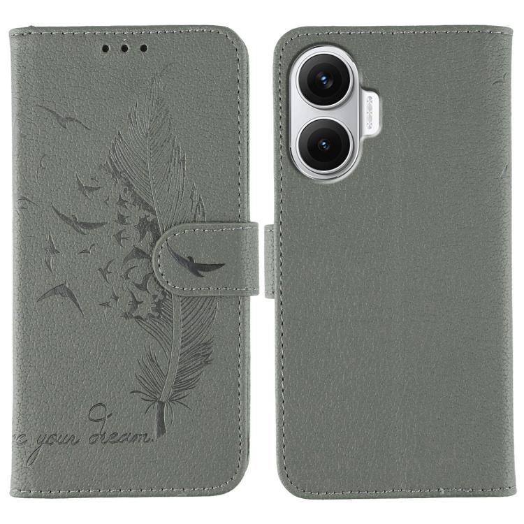 Feather Pattern Litchi Texture Leather Phone Case, For Redmi 15C 5G / 4G EU 173mm, For Redmi 15 5G Global / 15 4G SEA, For Redmi 15 5G / 4G EU 171mm, For Redmi 15C 5G / 4G Global 171mm, For Redmi Turbo 4 Pro 5G / Poco F7