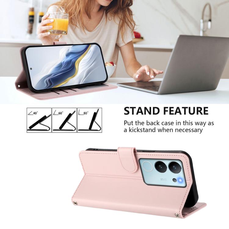 Embossed Heart Cat Leather Phone Case with Hand Strap, For vivo V29e / V30 Lite 5G / Y200 5G Global, For vivo X100, For vivo Y36 5G / 4G / Y27 / Y27s Global, For vivo S17 / S17 Pro / S17t / V29 / V29 Pro