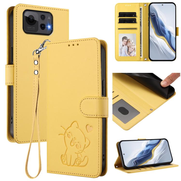 Embossed Heart Cat Leather Phone Case with Hand Strap, For ASUS Zenfone 12 Ultra, For ASUS ROG Phone 9 / 9 Pro, For ASUS Zenfone 11 Ultra, For ASUS ROG Phone 8 / 8 Pro
