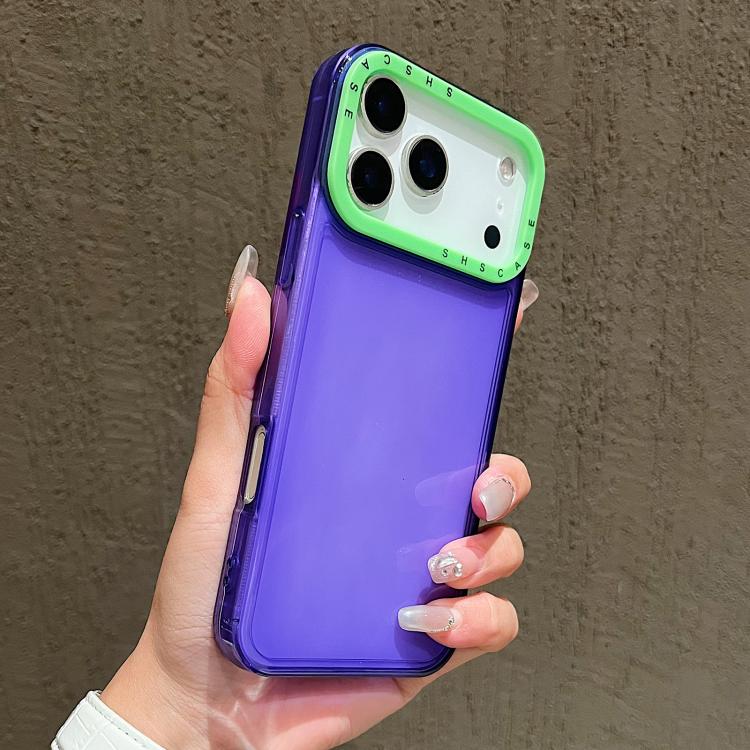 Color Contrast Lens Frame Transparent TPU Phone Case, For iPhone 18 Pro / 17 Pro, For iPhone 18 Pro Max / 17 Pro Max